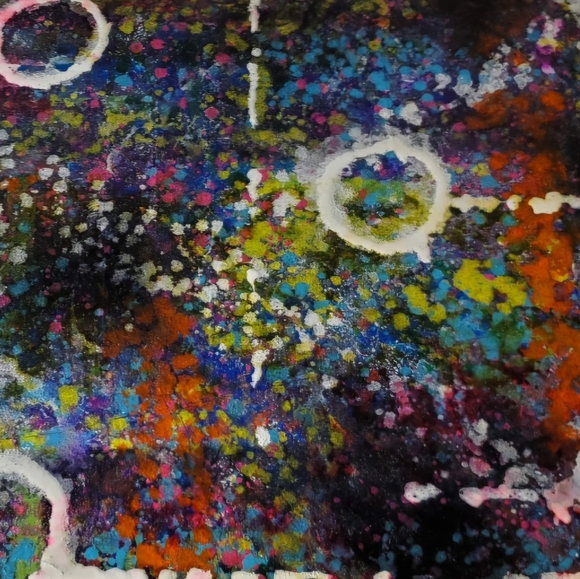 HANDCRAFTED Abstract Painting HANDPAINTED Wall Art Decor HANDMADE Bright Artwork - Picture 6 of 16